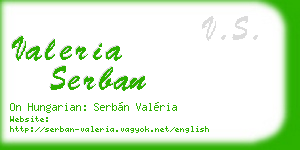 valeria serban business card